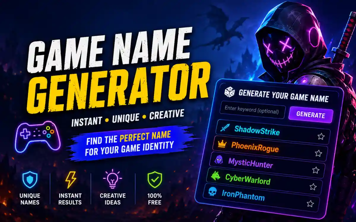 Gamer at a glowing setup choosing a unique gaming name for their profile