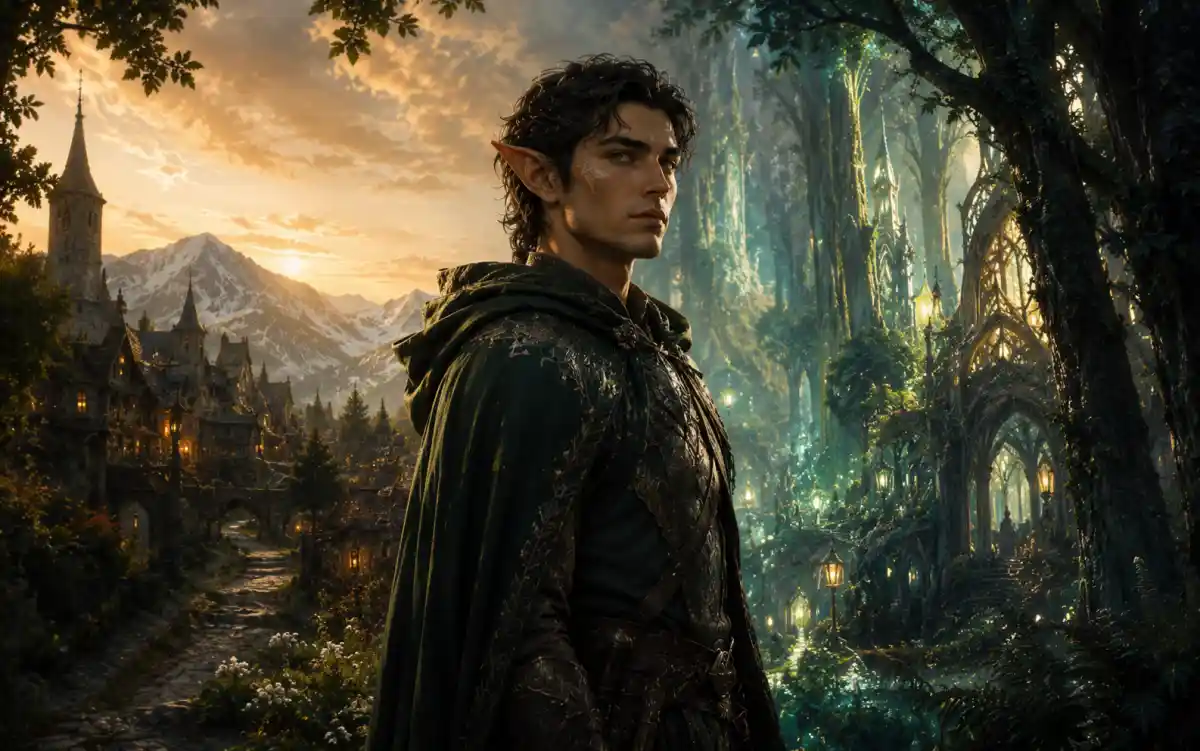 Gender-neutral half-elf names for D&D and fantasy worldbuilding, evoking dual heritage