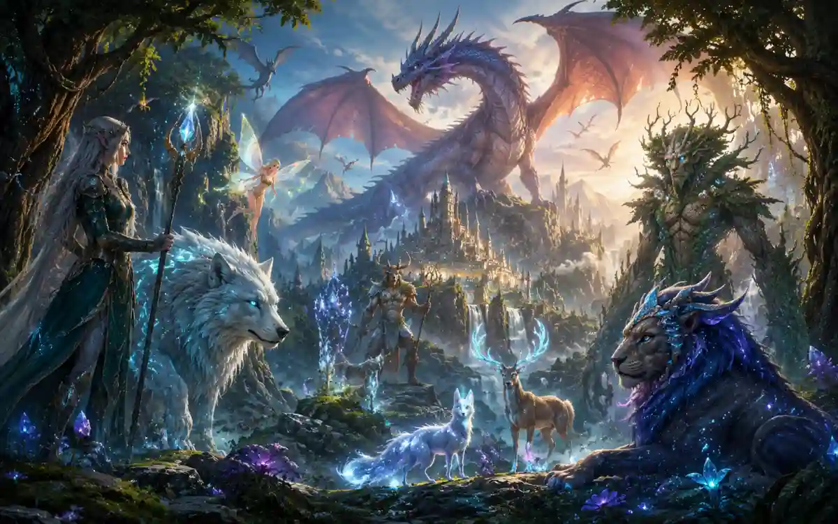 Fantasy species names for races including humanoid, beast, and cosmic creature types