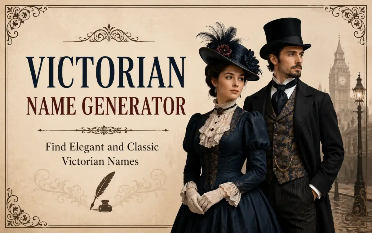 Elegant Victorian-era illustration representing Victorian name inspiration