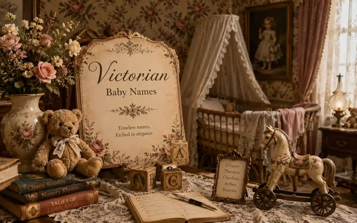 Victorian-era portrait style representing the elegance of Victorian names